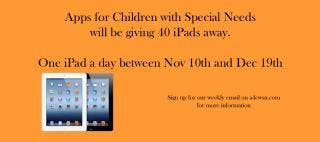 Apps for Children with Special Needs is giving away 40 iPads